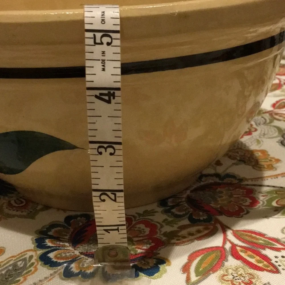RARE Vintage Watt Pottery RioRose Pansy #11 large mixing bowl
